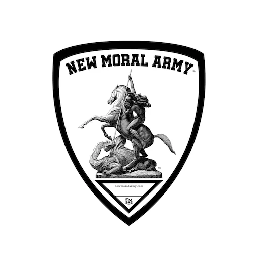 NEW MORAL ARMY™ St George Shield Logo Icon.